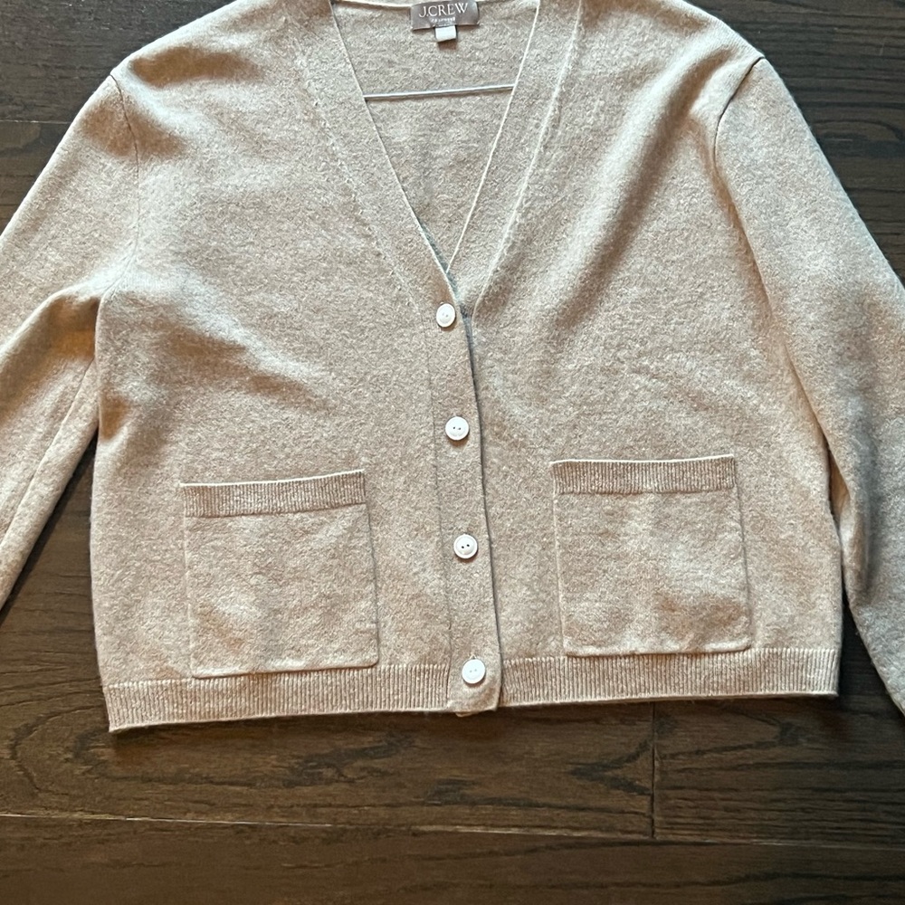 I. Crew cropped cashmere cardigan sweater size sm